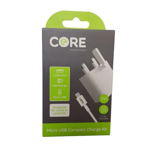 Micro USB Compact Charge Kit (Charger + Cable)
