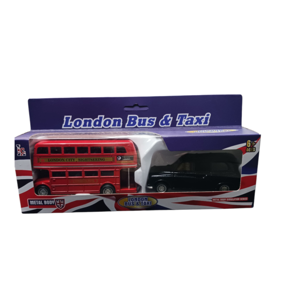 London Bus & Taxi Die-Cast Toy Set - Image 3
